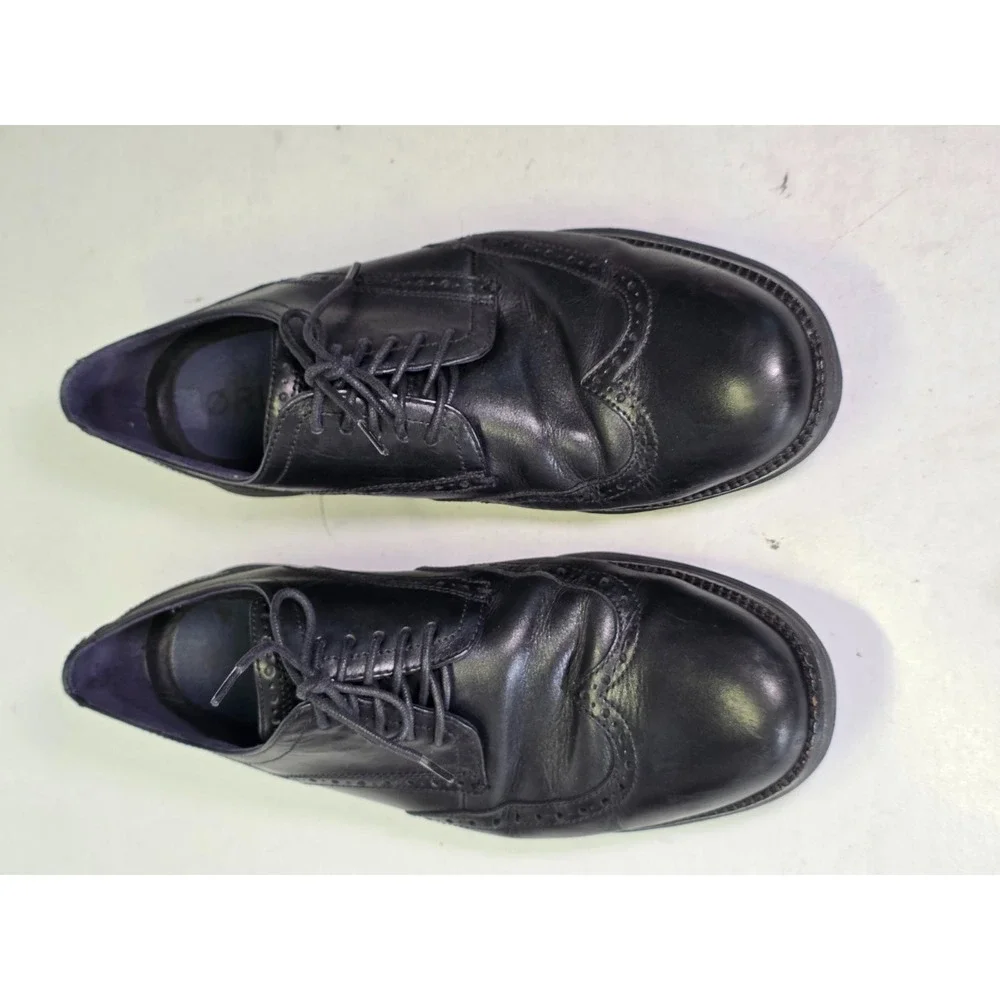 Cole Haan Original Grand Mens Size 10.5 Black Leather Wingtip Oxford Dress Shoes